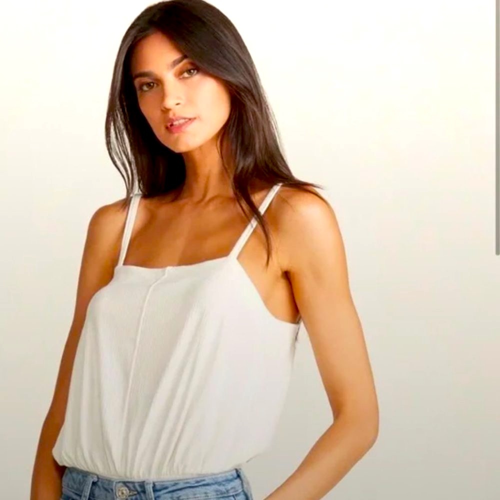 Free People Marissa Bodysuit Thong Square Neck